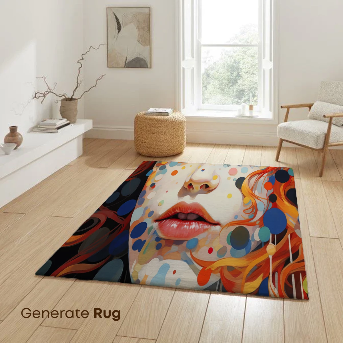 Dot-Painted Enigma: Vibrant Portrait Art - Image 6