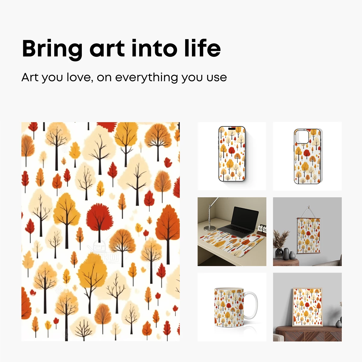 Autumn Forest Symphony: Colorful Trees in Harmony - Image 2