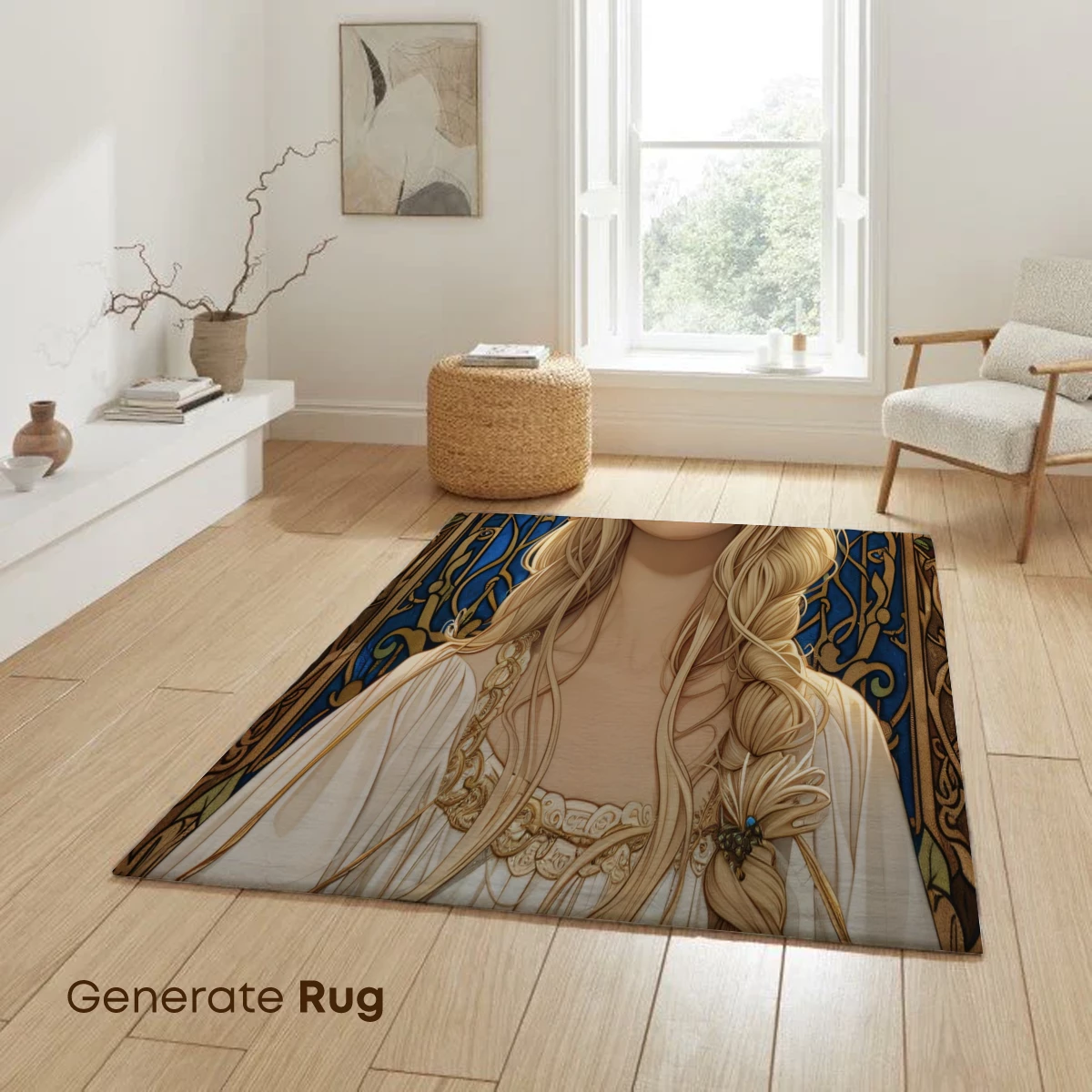 Ethereal Maiden in Art Nouveau Elegance - Image 6