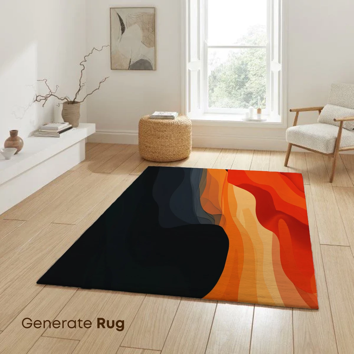 Fiery Abyss: Abstract Fusion of Light and Shadow - Image 6