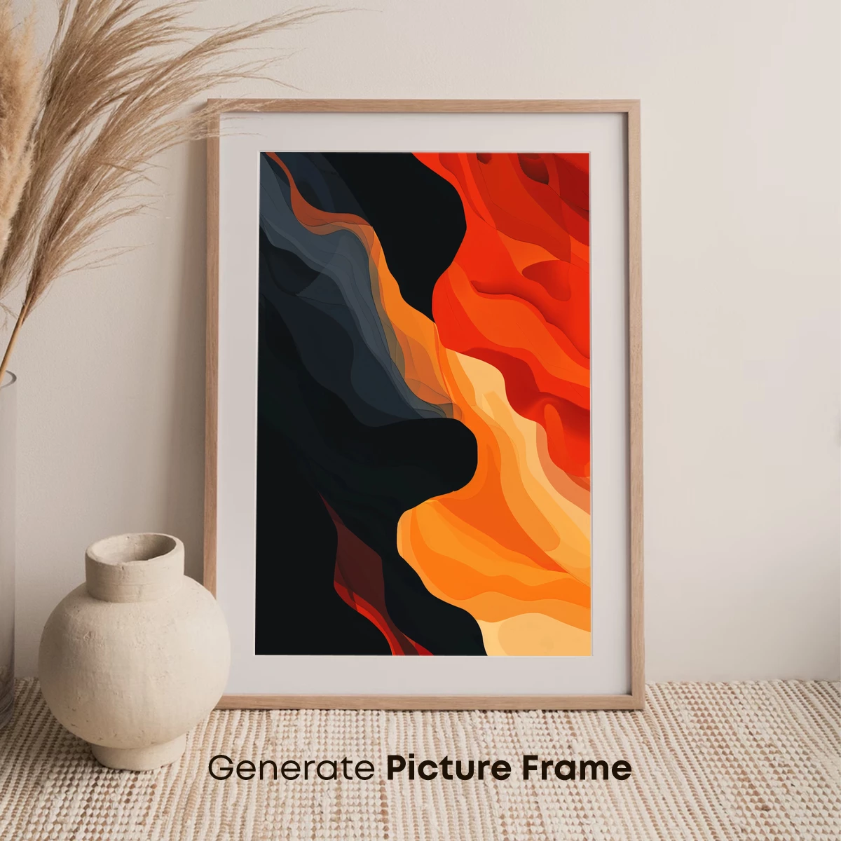 Fiery Abyss: Abstract Fusion of Light and Shadow - Image 7