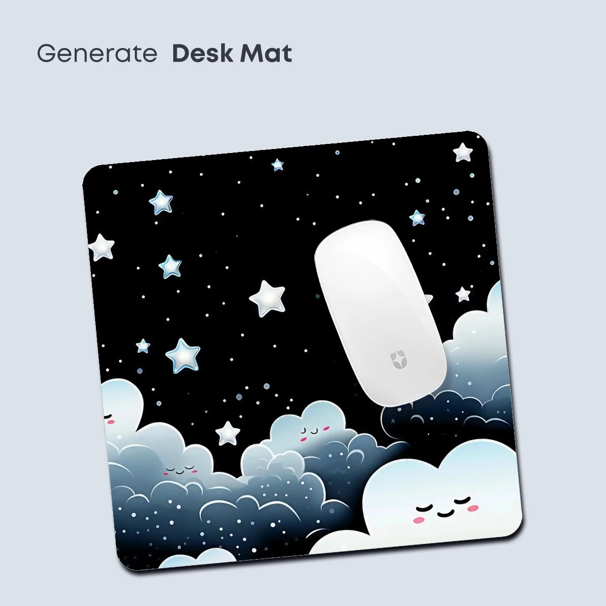 Dreamy Night Sky with Whimsical Clouds and Stars - Image 4
