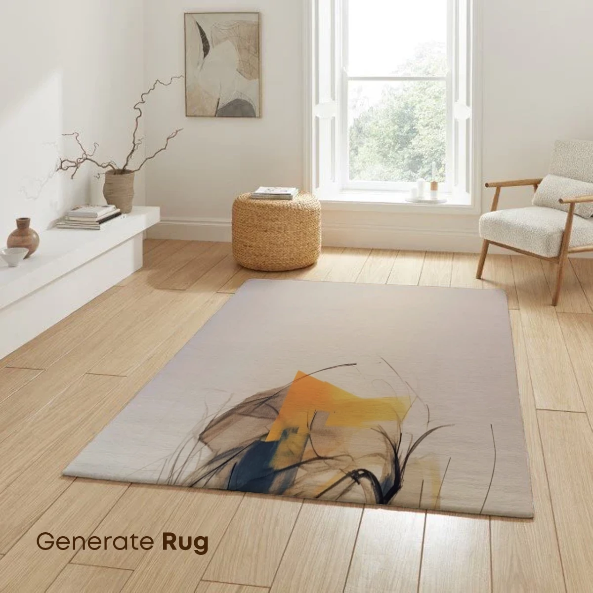 Abstract Elegance: Serene Figure in Colorful Strokes - Image 6