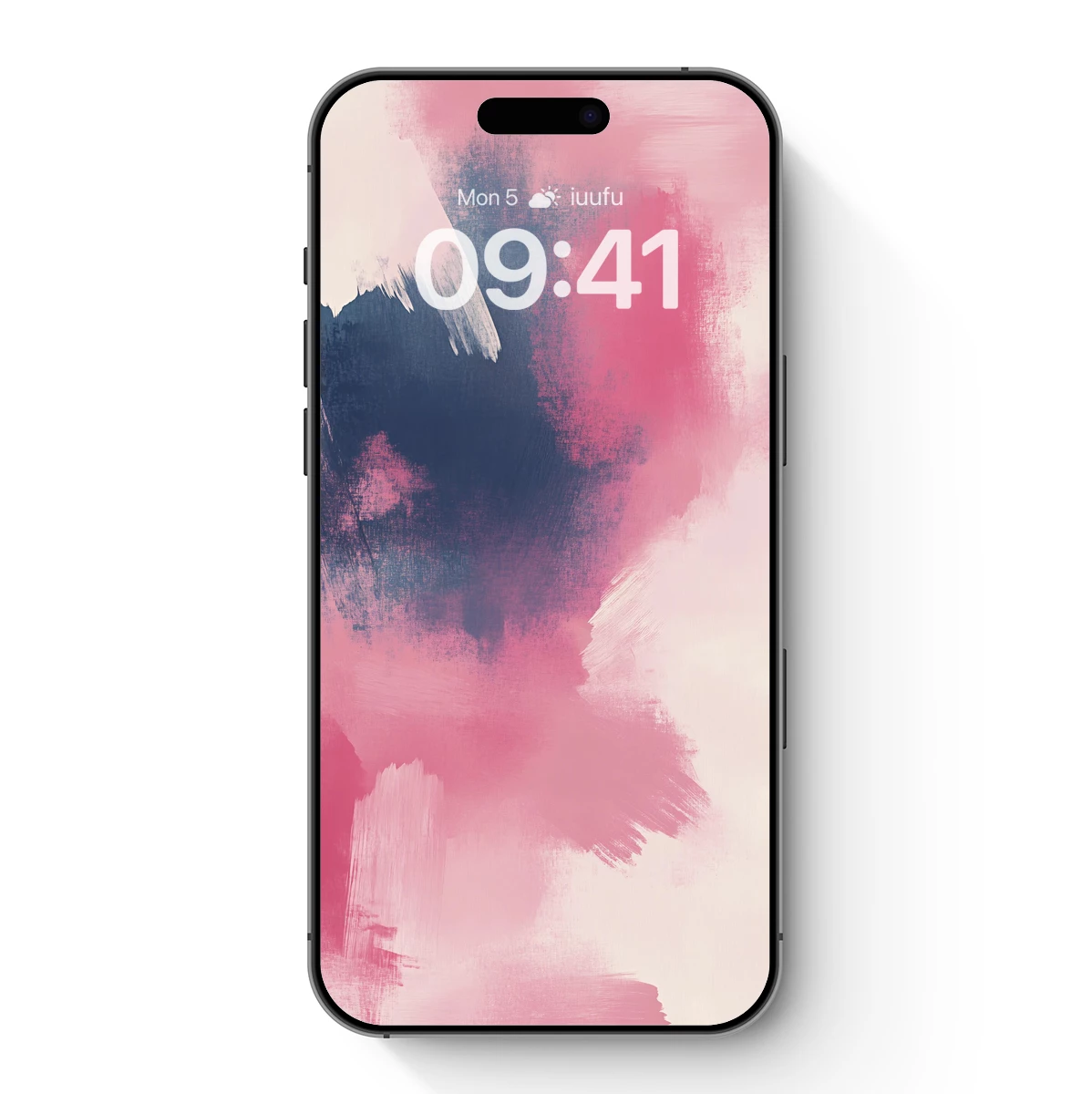 Abstract Brushstroke Symphony in Pink and Navy