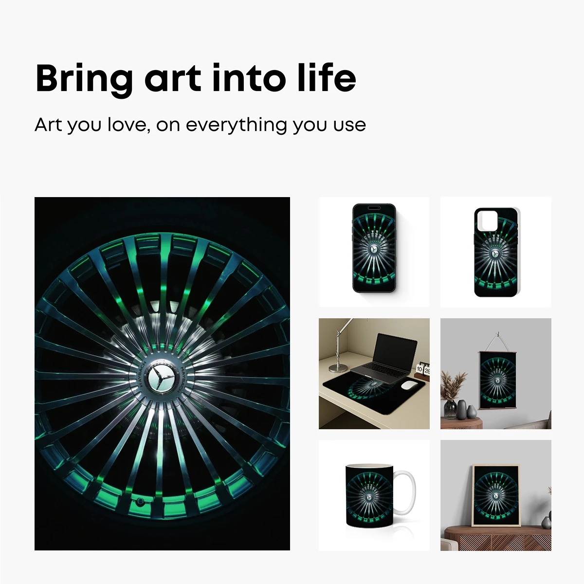 Luminous Wheel: Futuristic Radiance in Motion - Image 2