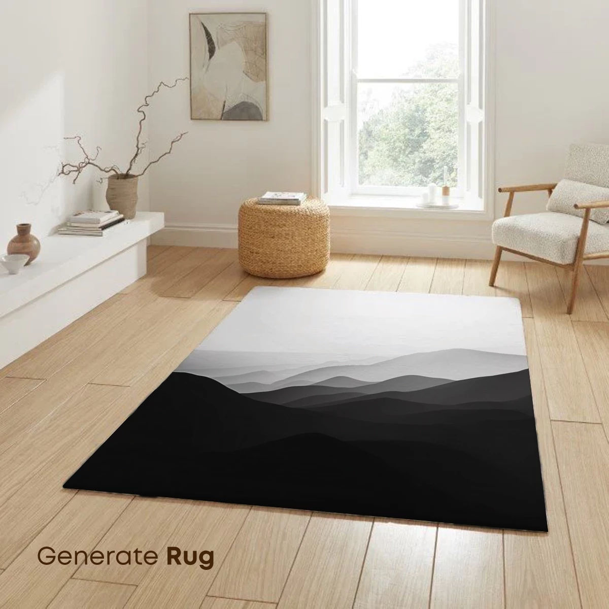 Ethereal Mountain Layers: A Monochrome Odyssey - Image 6