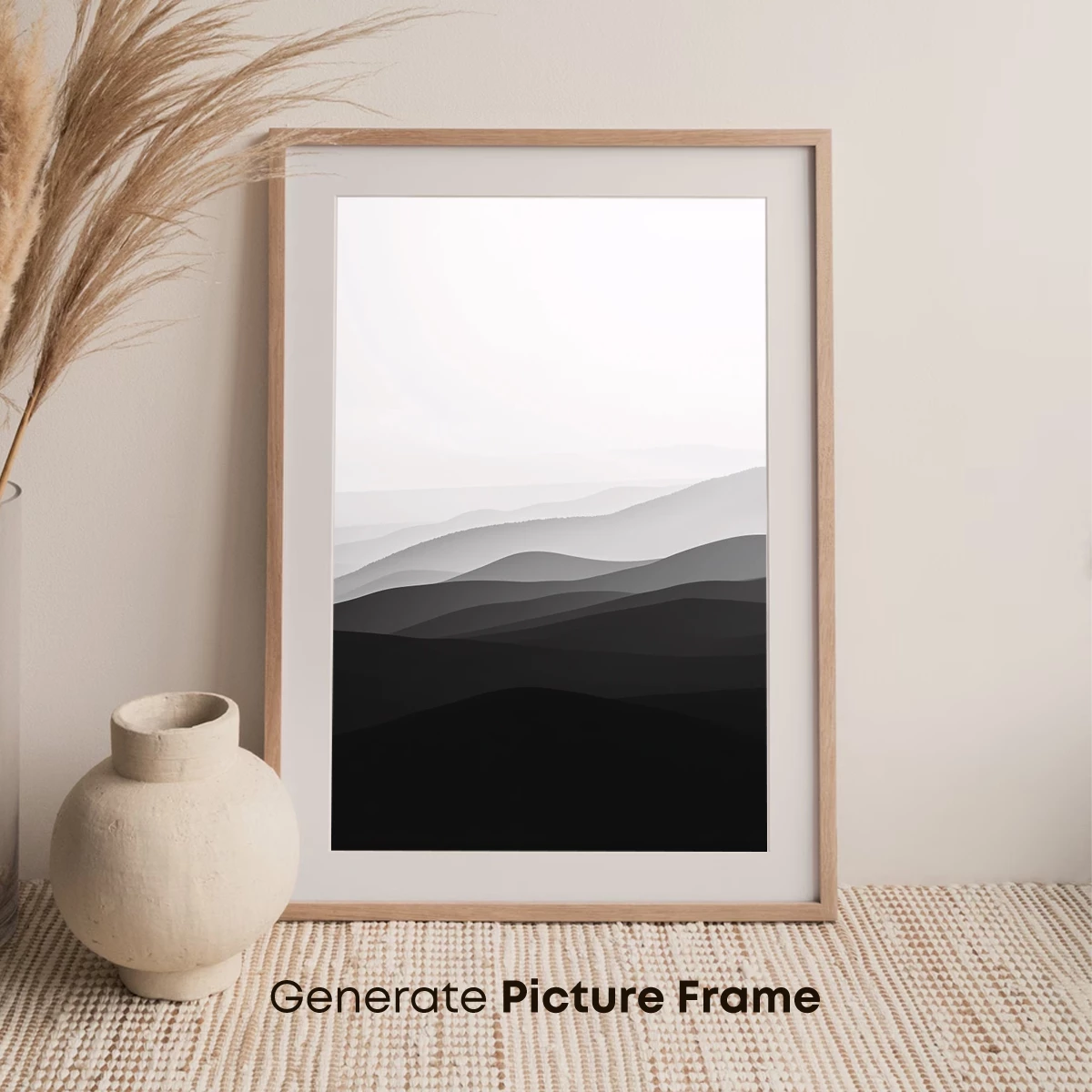 Ethereal Mountain Layers: A Monochrome Odyssey - Image 7