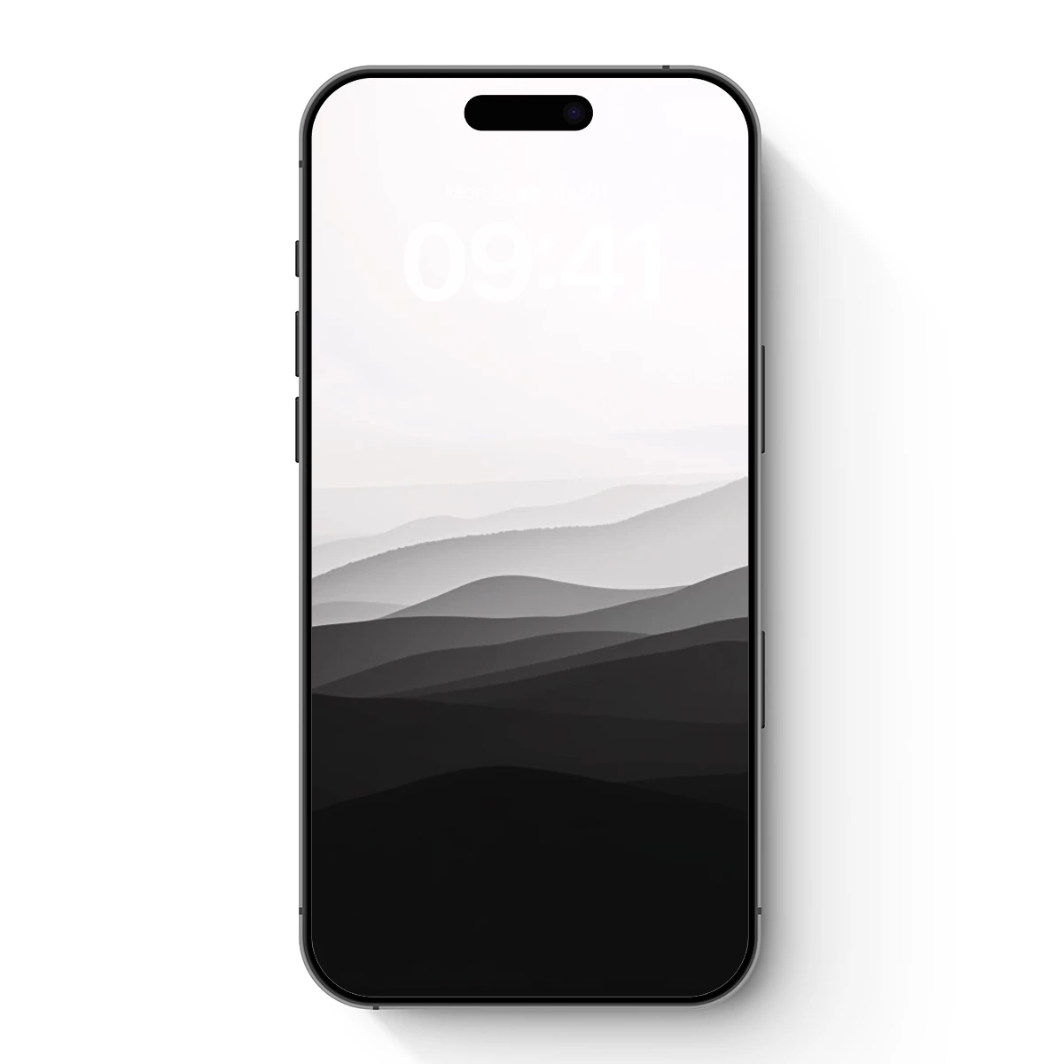 Ethereal Mountain Layers: A Monochrome Odyssey