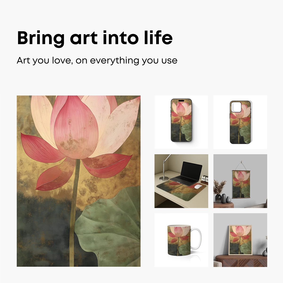 Elegant Lotus Bloom: A Fusion of Nature and Artistry - Image 2
