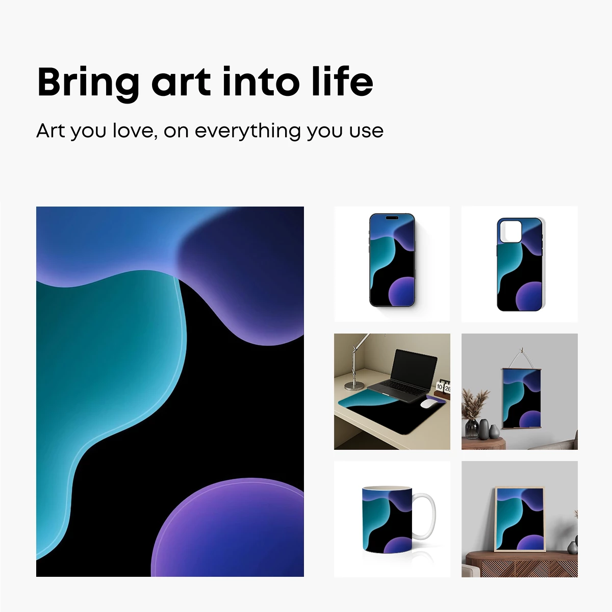 Luminous Blob Symphony: Abstract Fluidity in Neon Hues - Image 2