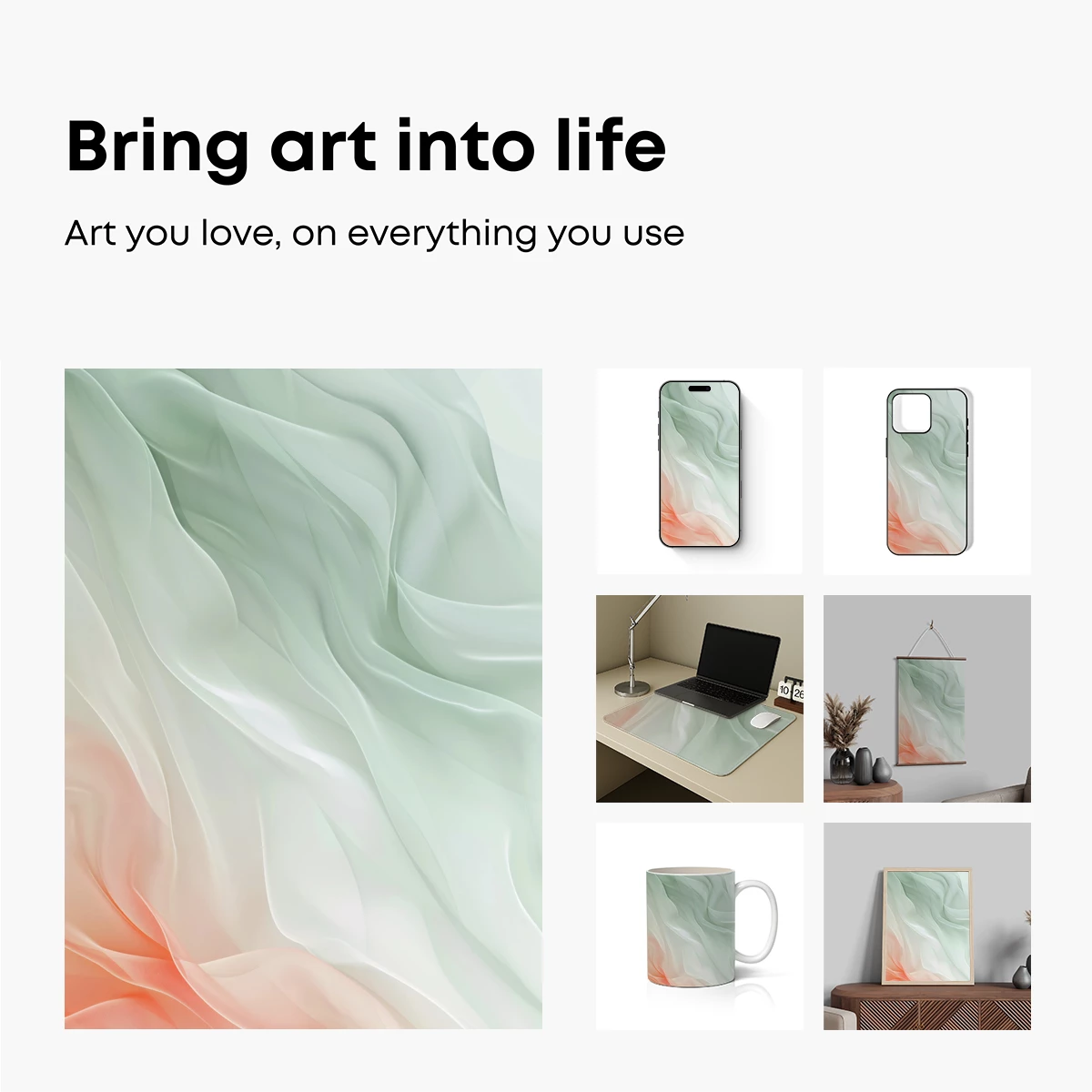 Ethereal Silk Symphony: Pastel Waves in Motion - Image 2