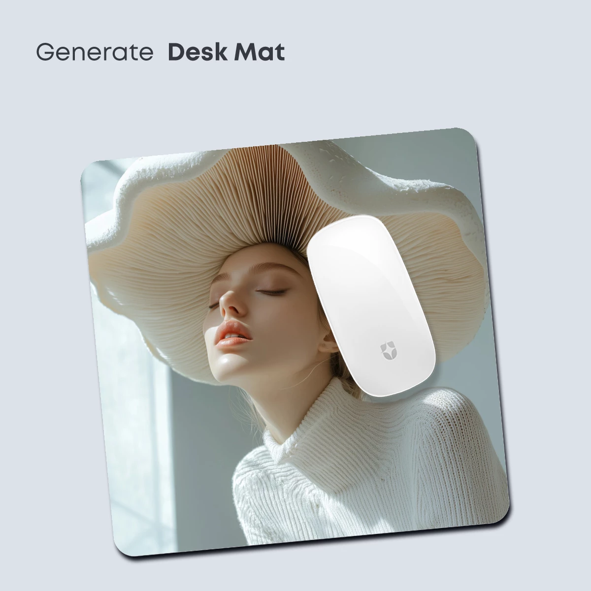 Mushroom Hat Elegance: Ethereal Fashion Art - Image 4