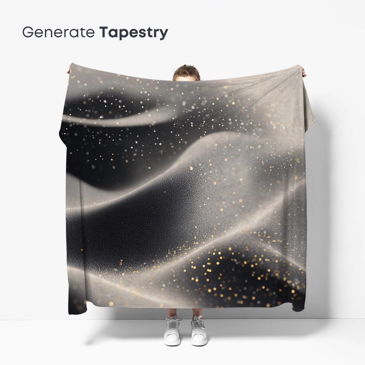 Golden Sands of Serenity: Abstract Desert Waves - Image 5