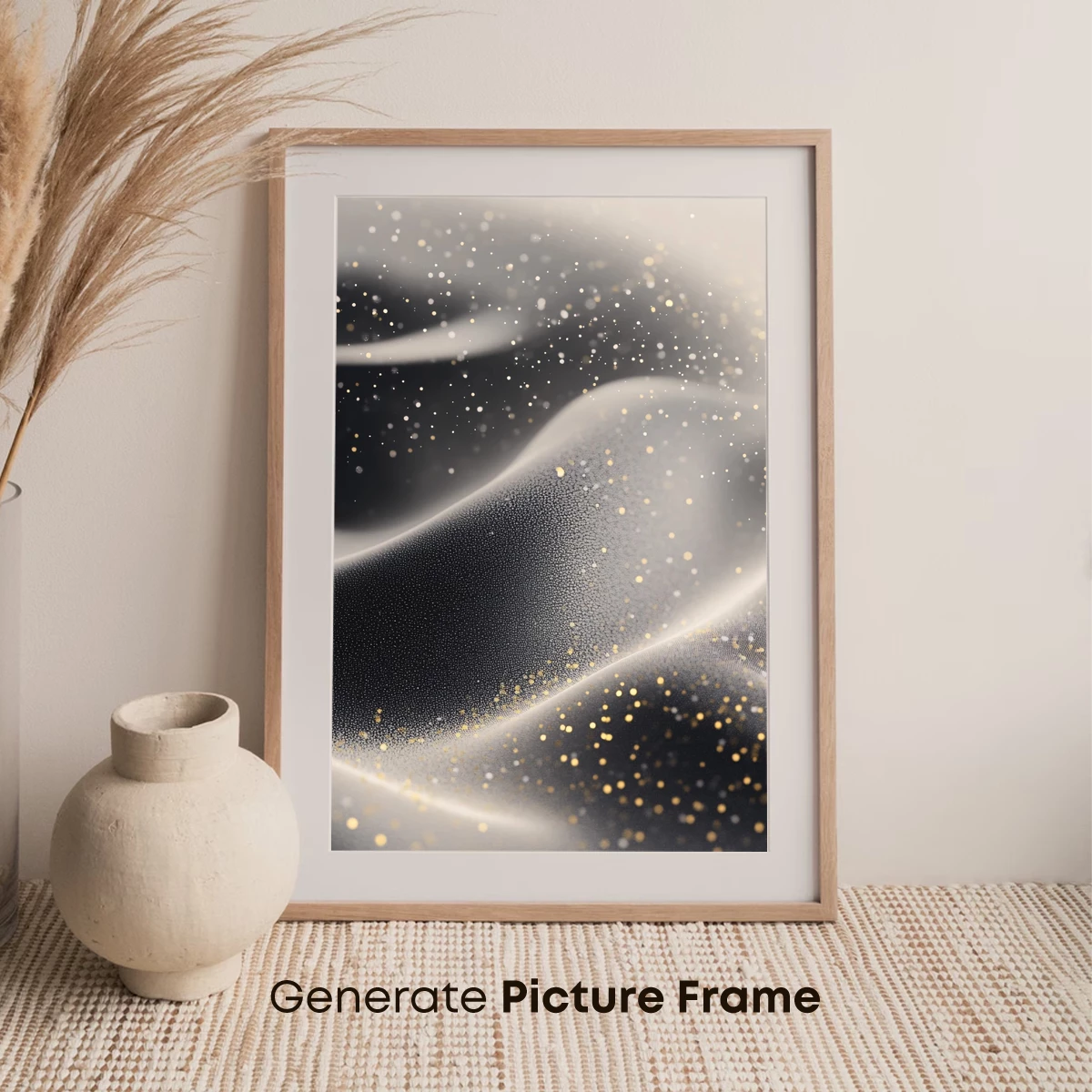 Golden Sands of Serenity: Abstract Desert Waves - Image 7