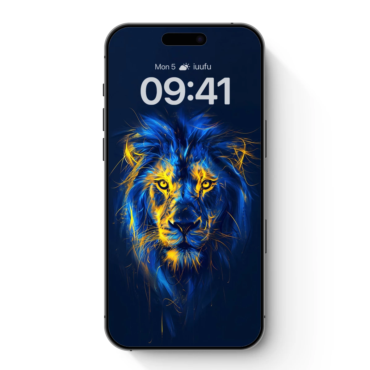 Electric Lion: Blue and Gold Fusion