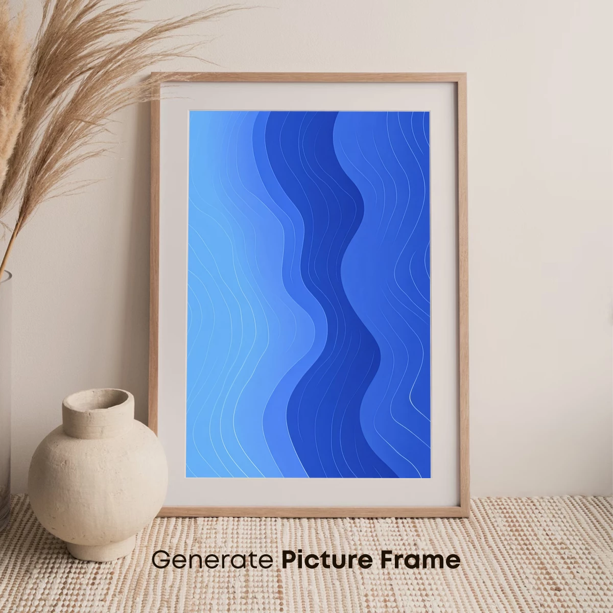 Blue Wavy Abstract: Digital Ocean Rhythms - Image 7