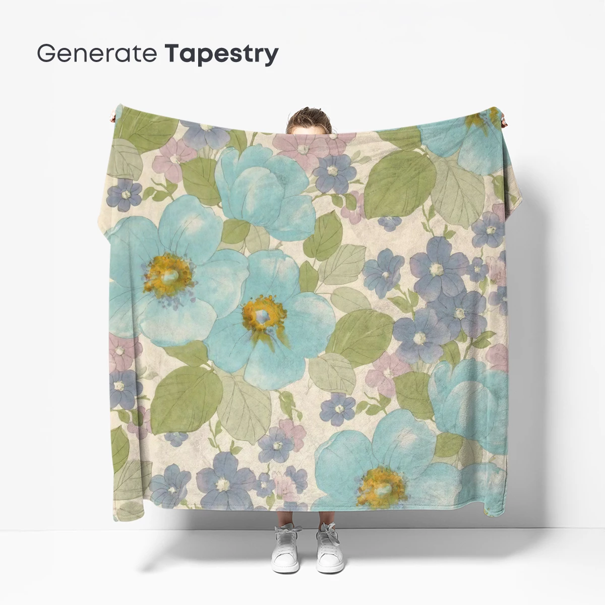 Azure Blossoms: A Watercolor Symphony - Image 5