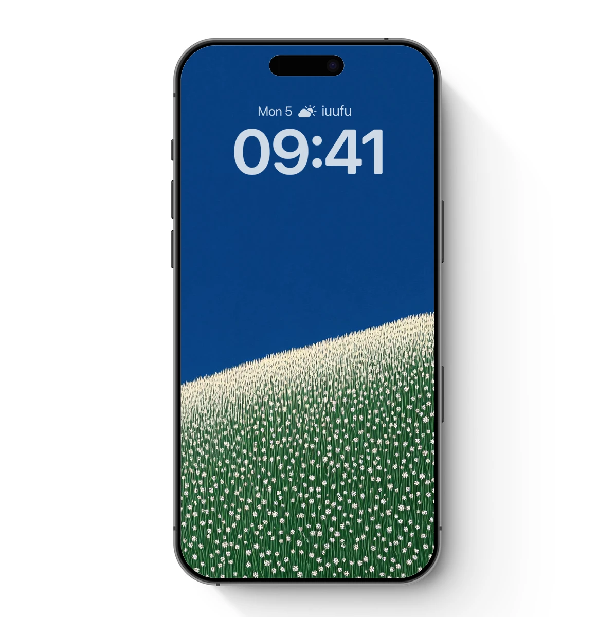 Daisy Hill Horizon: Minimalist Floral Landscape