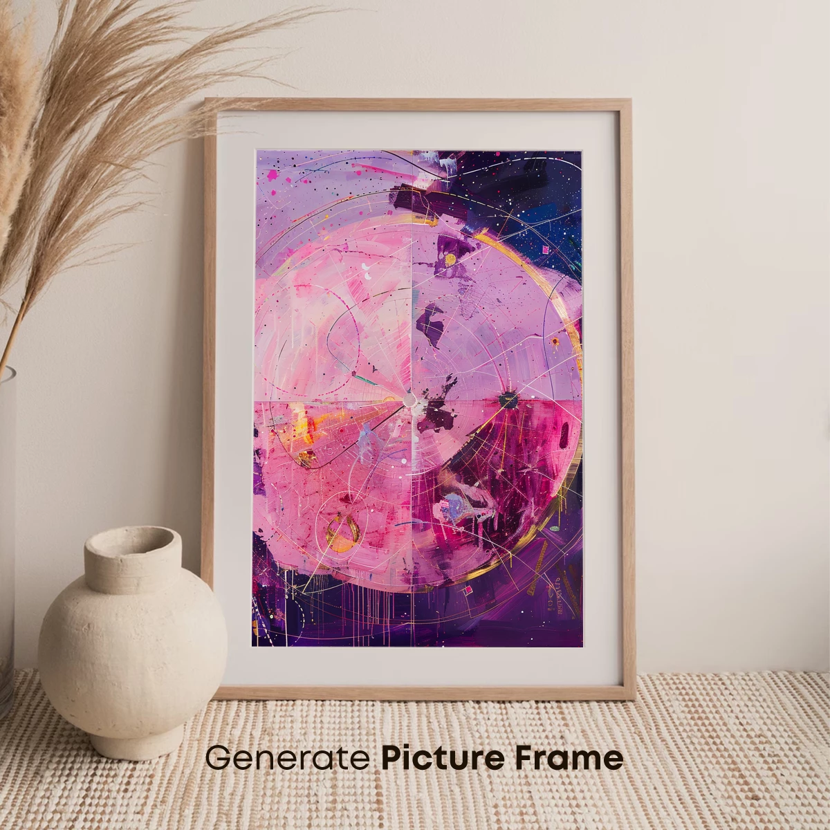 Cosmic Pink Vortex: Abstract Galactic Artistry - Image 7