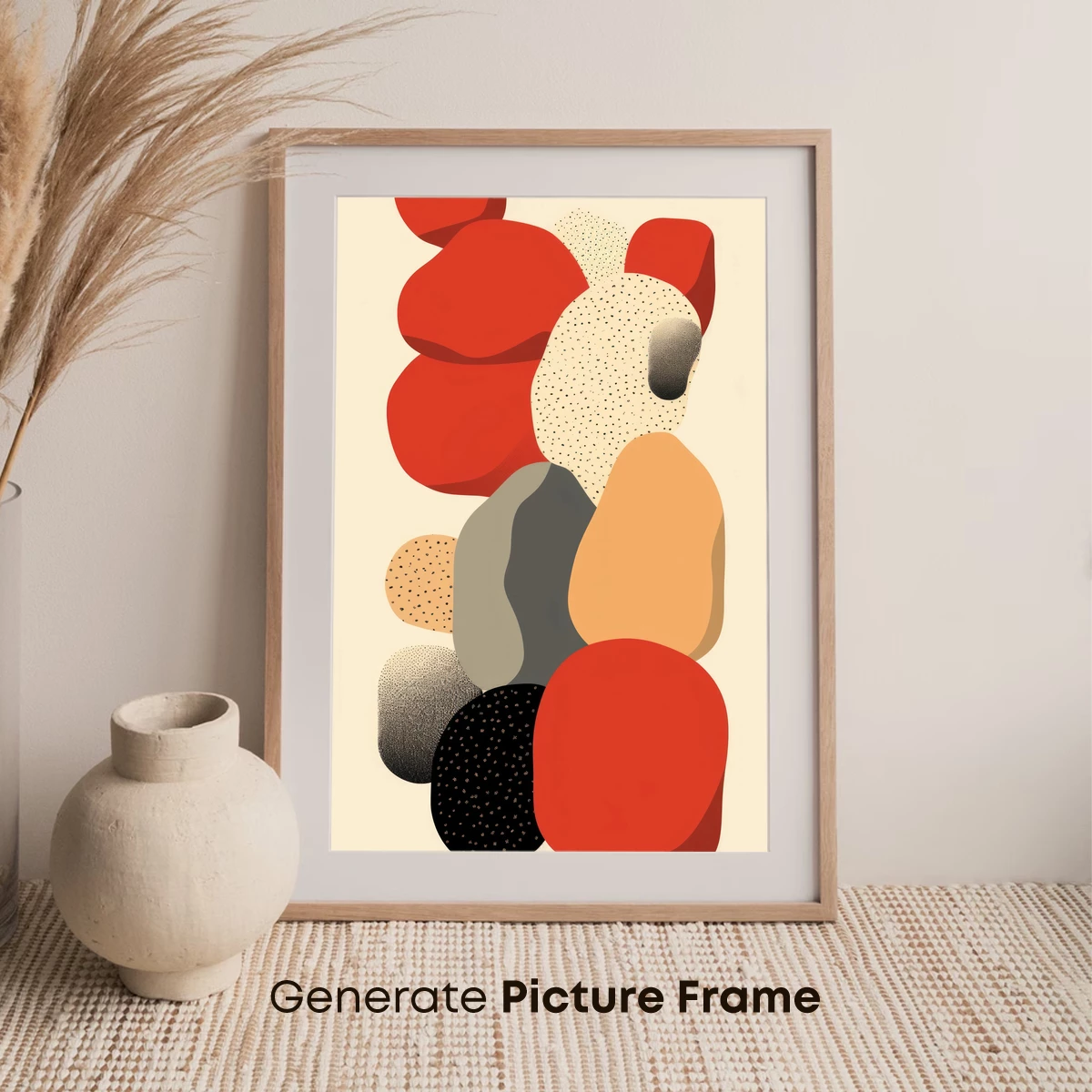 Abstract Pebble Harmony: Modern Minimalist Art - Image 7