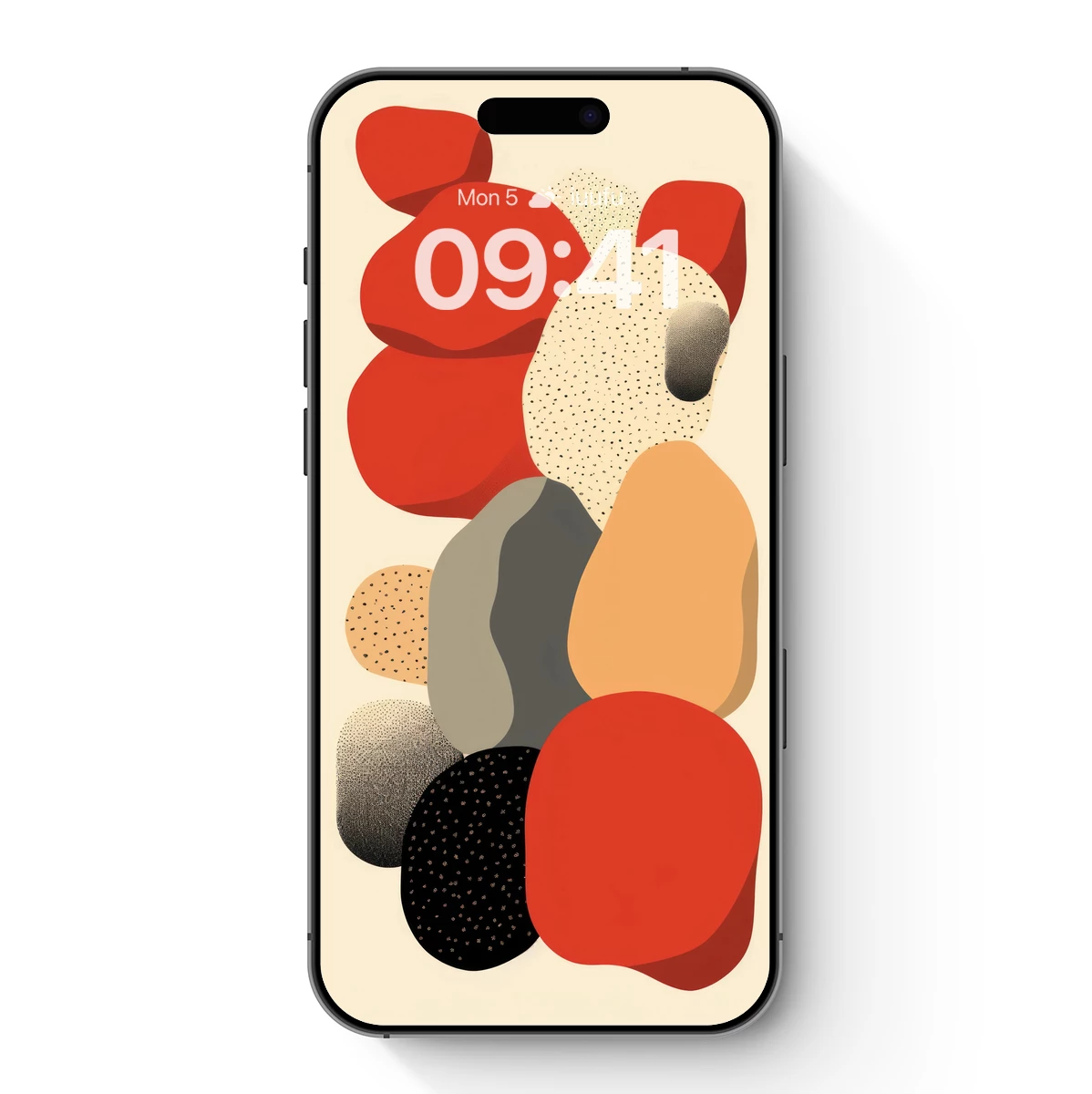 Abstract Pebble Harmony: Modern Minimalist Art