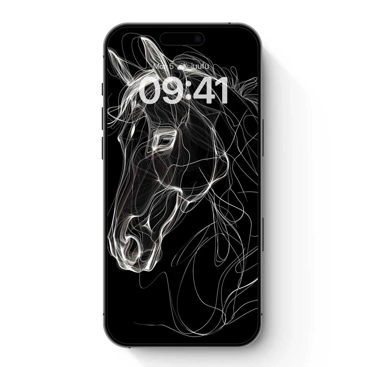 Ethereal Equine: Wireframe Horse Portrait