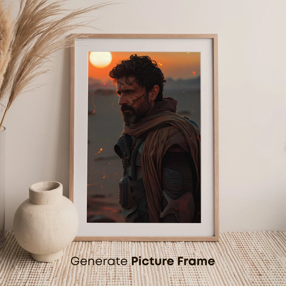 Desert Warrior at Sunset: Futuristic Sci-Fi Elegance - Image 7