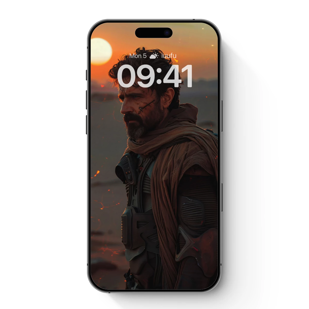 Desert Warrior at Sunset: Futuristic Sci-Fi Elegance