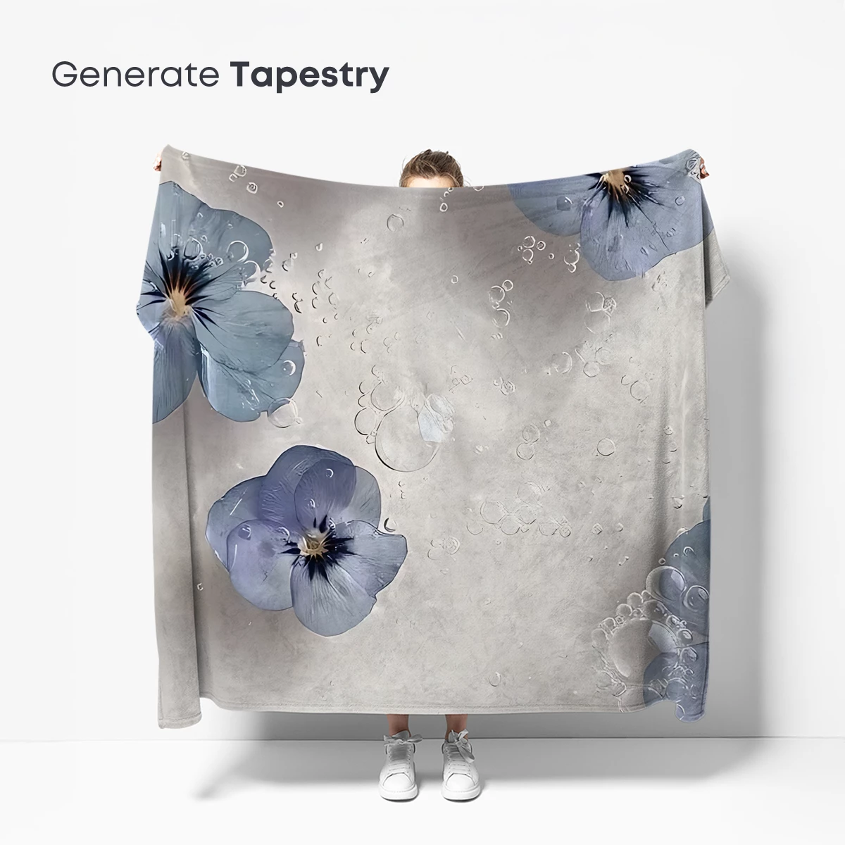 Ethereal Blue Blossoms Floating in Serenity - Image 5