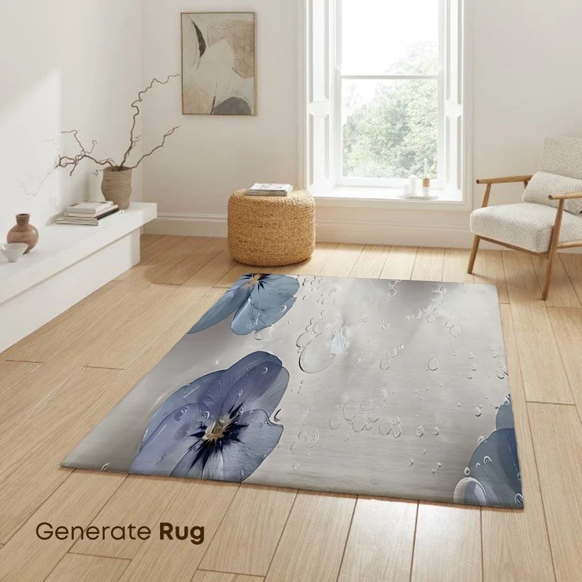 Ethereal Blue Blossoms Floating in Serenity - Image 6