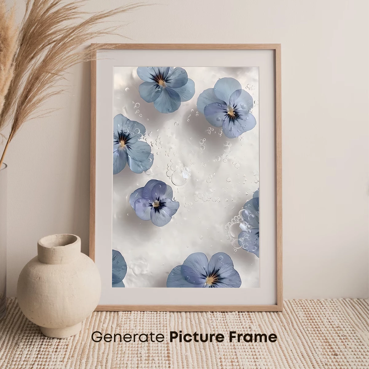 Ethereal Blue Blossoms Floating in Serenity - Image 7