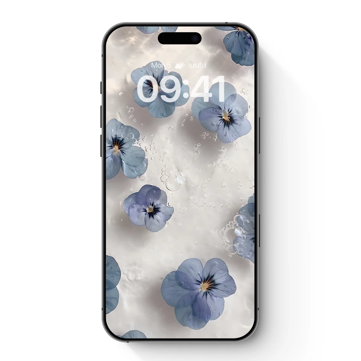 Ethereal Blue Blossoms Floating in Serenity