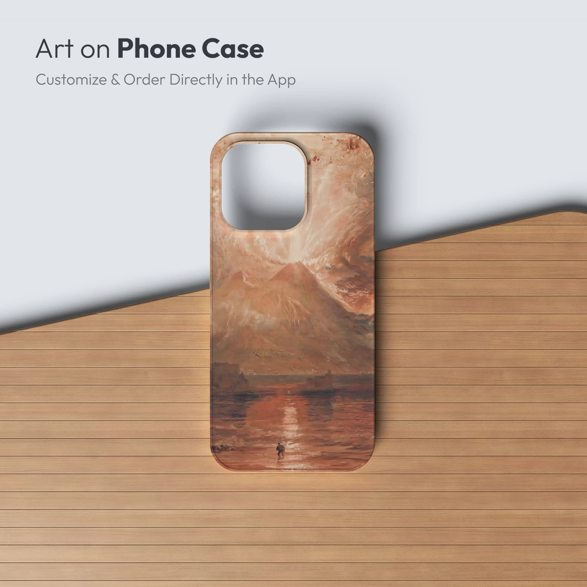 Erupting Volcano Reflection: Romantic Landscape - Image 2