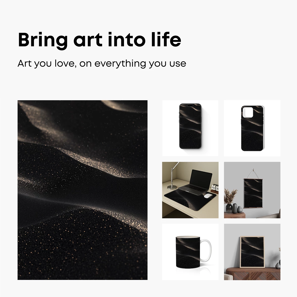 Ethereal Sands: Golden Whispers in Darkness - Image 2