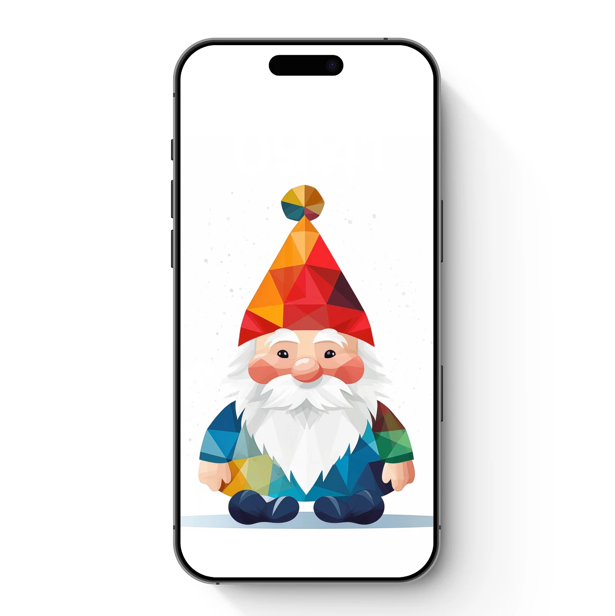 Geometric Gnome: Colorful Low-Poly Artistry Geometric Gnome: Colorful Low-Poly Artistry