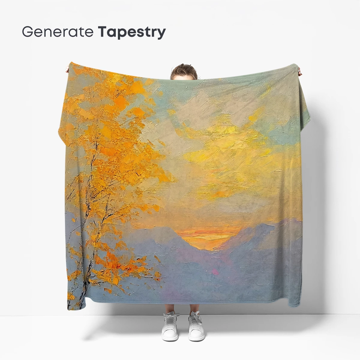 Golden Sunset Serenade: Impressionist Lakeside Canvas - Image 5
