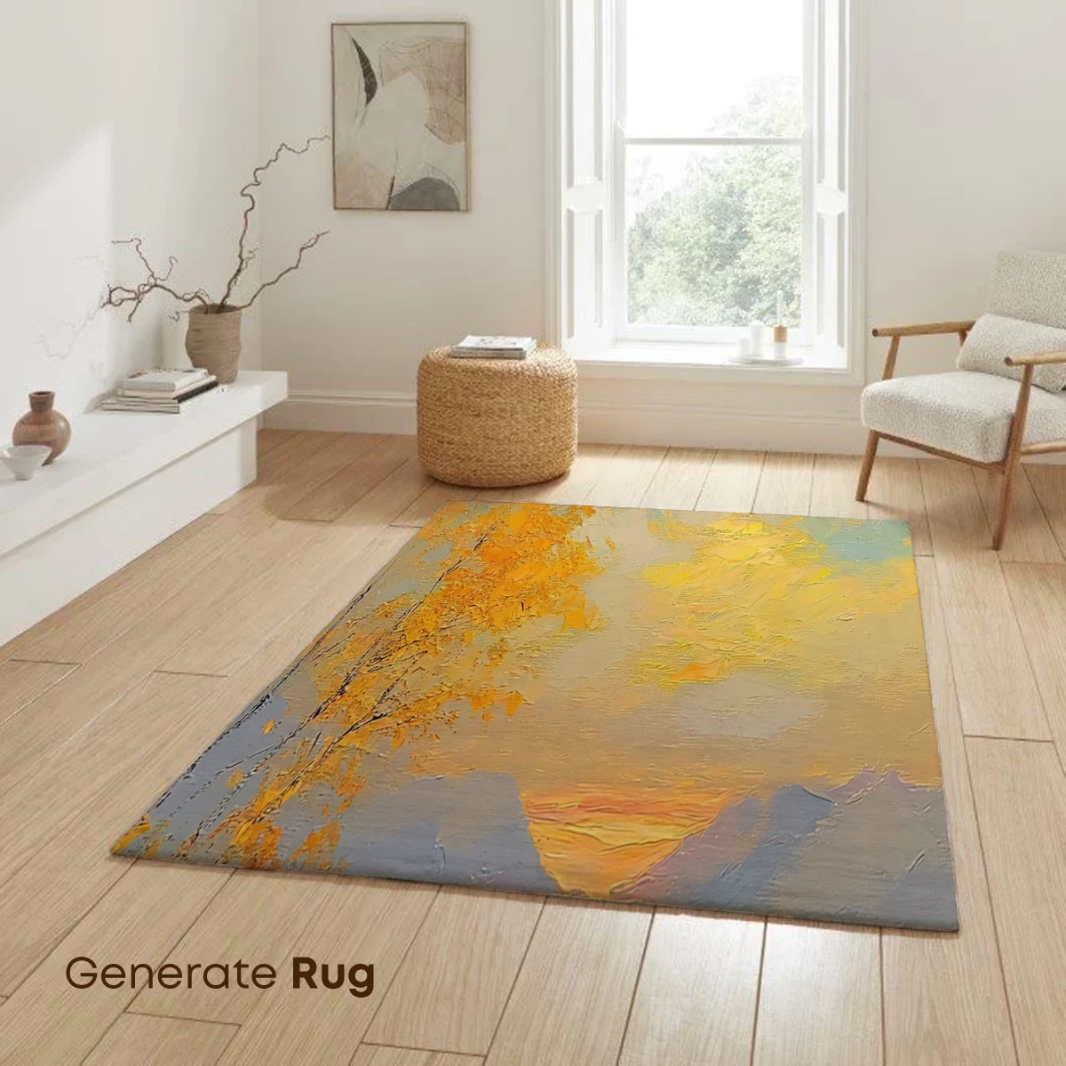 Golden Sunset Serenade: Impressionist Lakeside Canvas - Image 6