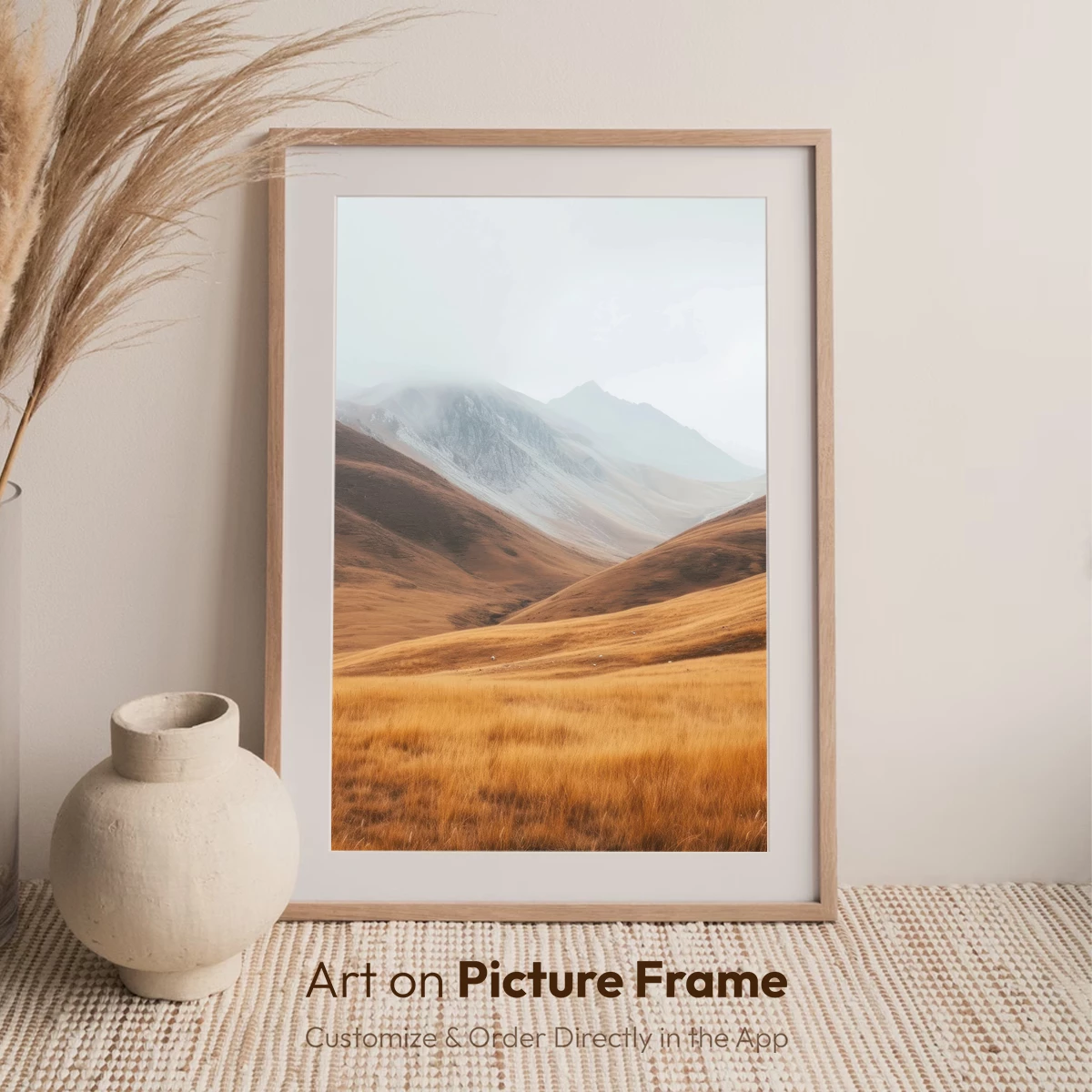 Golden Plains Under Misty Peaks - Image 7