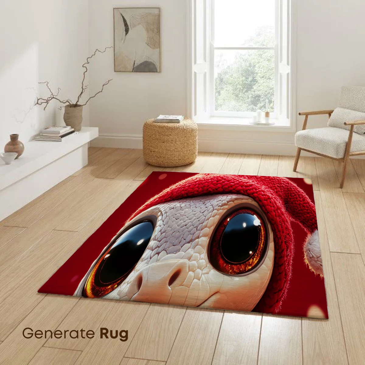 Festive Gecko in Santa Hat: Whimsical Holiday Charm - Image 6