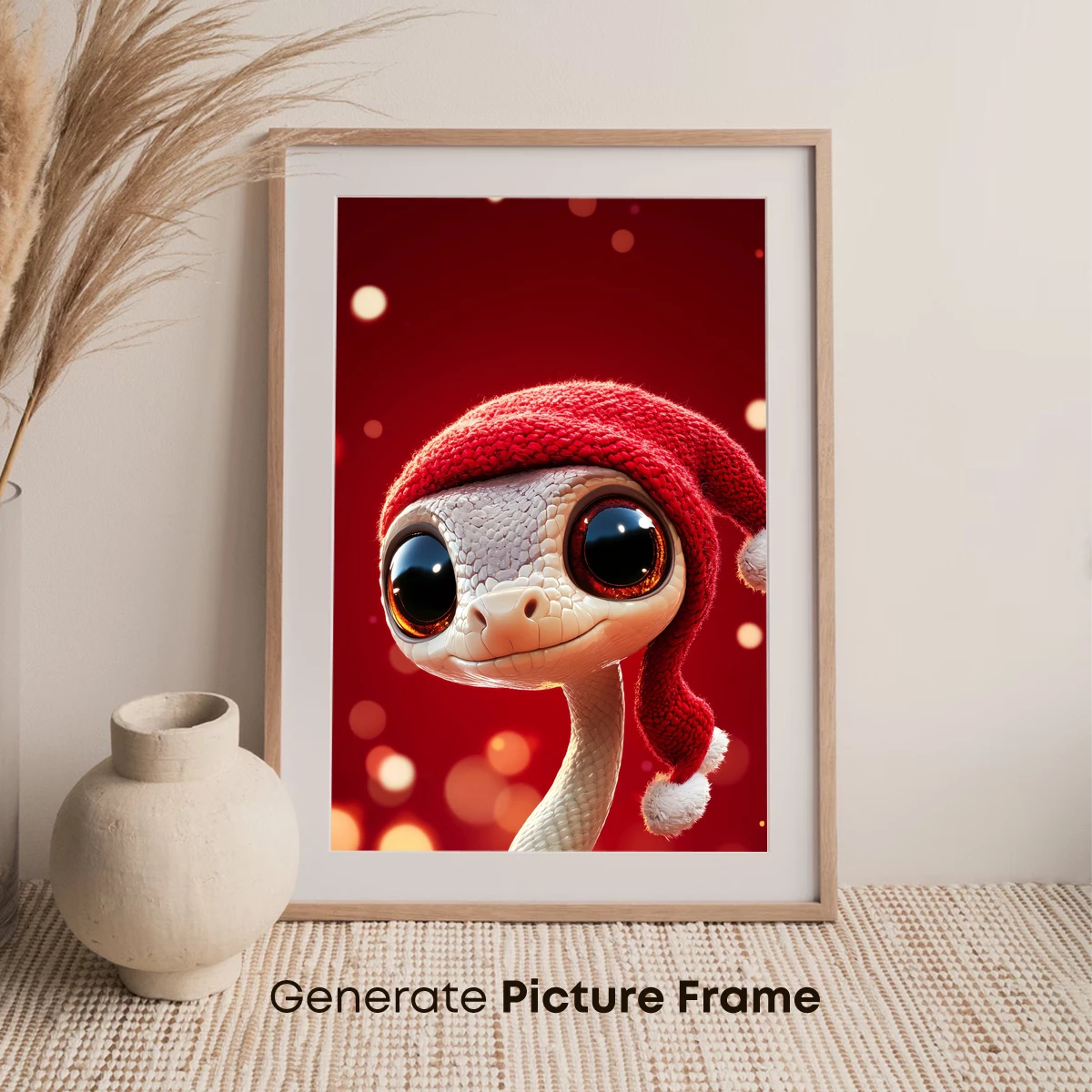 Festive Gecko in Santa Hat: Whimsical Holiday Charm - Image 7