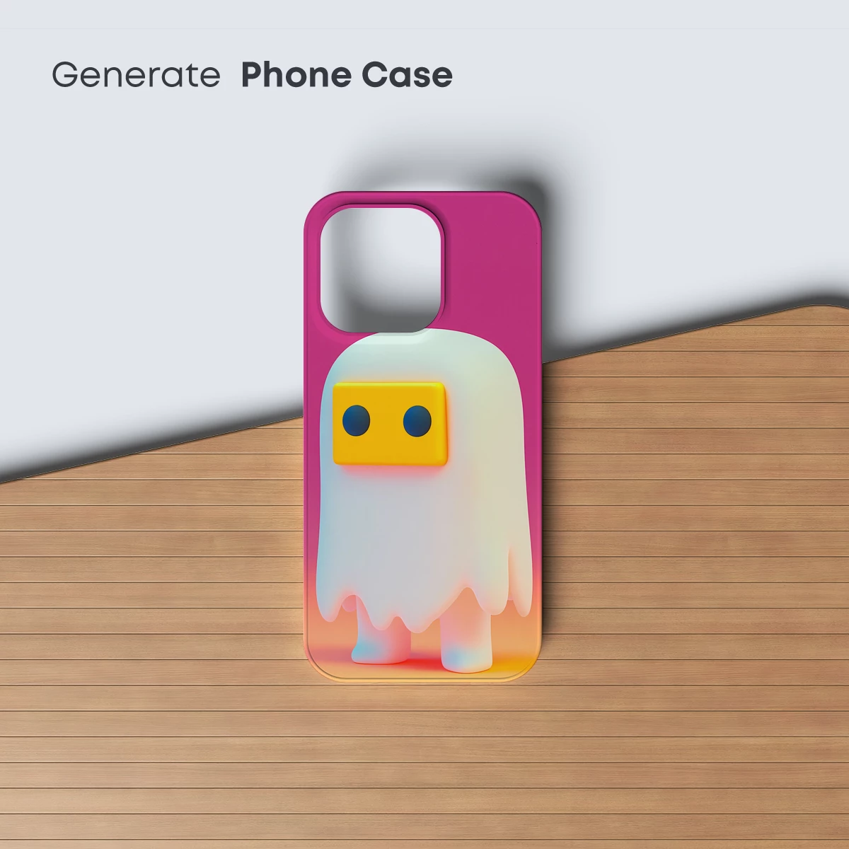 Cute Ghostly Figure with Vibrant Hue Fusion - Image 3