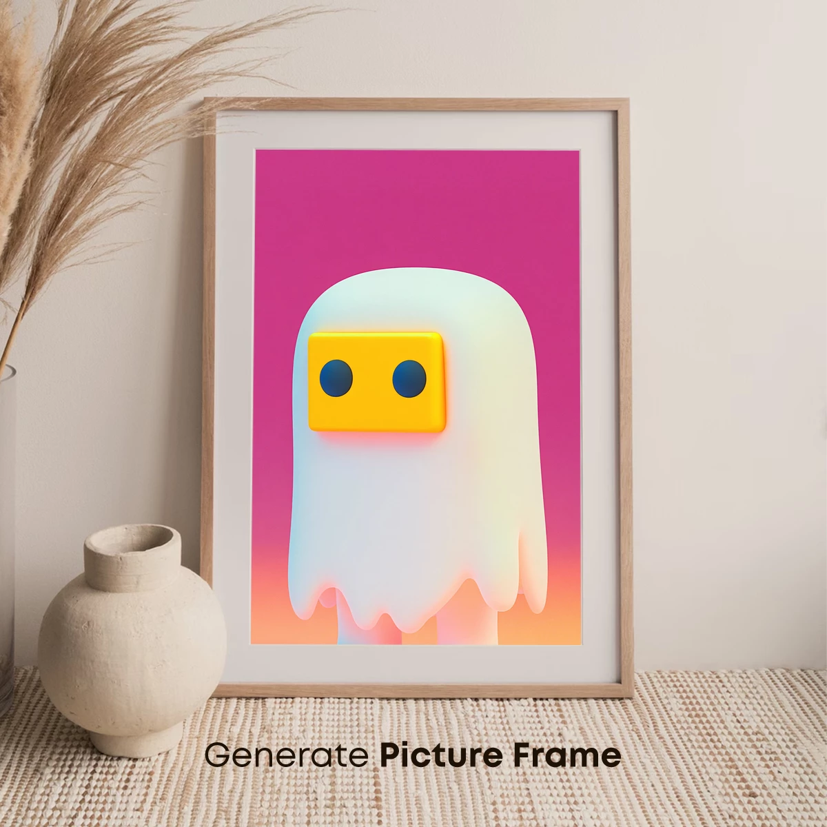 Cute Ghostly Figure with Vibrant Hue Fusion - Image 7