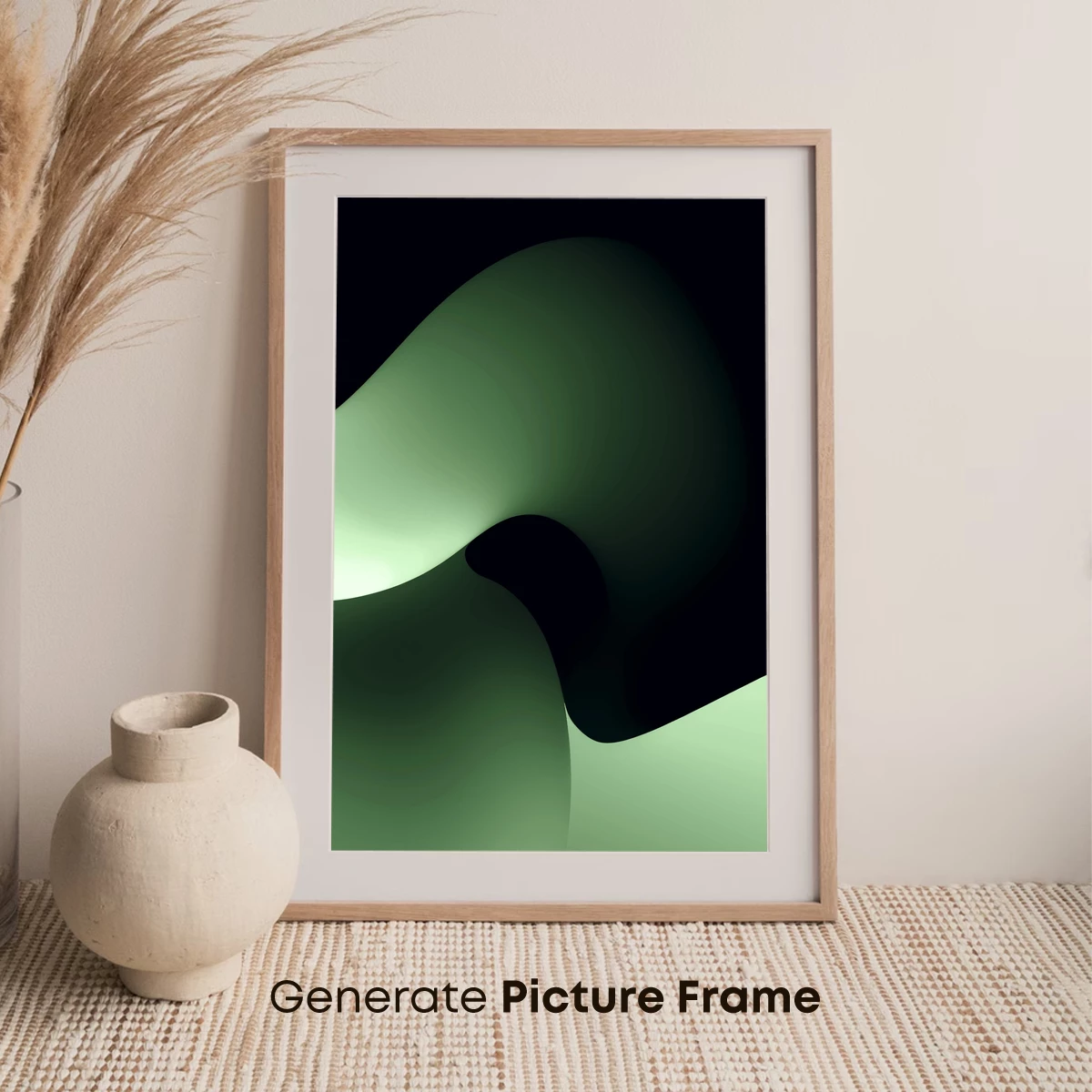 Ethereal Green Swirl: A Dance of Light and Shadow - Image 7