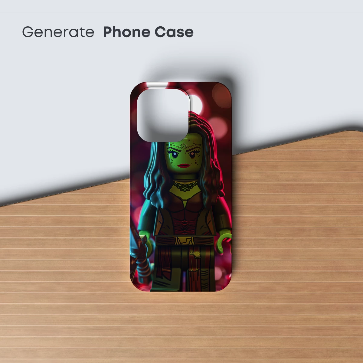 Luminous LEGO Warrior: Neon Fantasy Fusion - Image 3