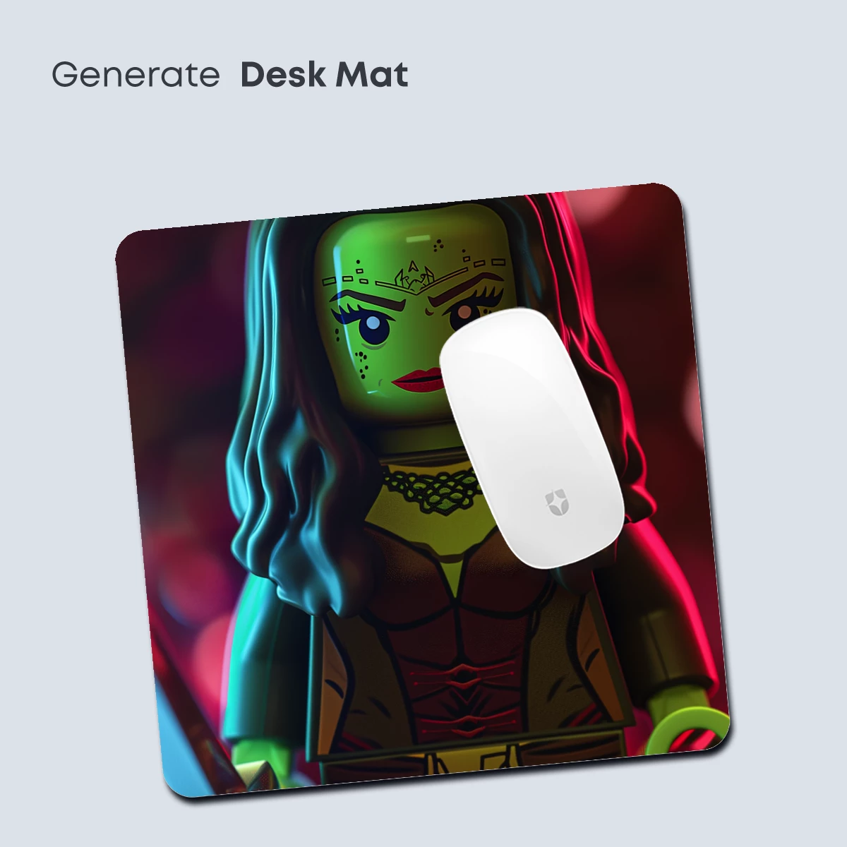 Luminous LEGO Warrior: Neon Fantasy Fusion - Image 4