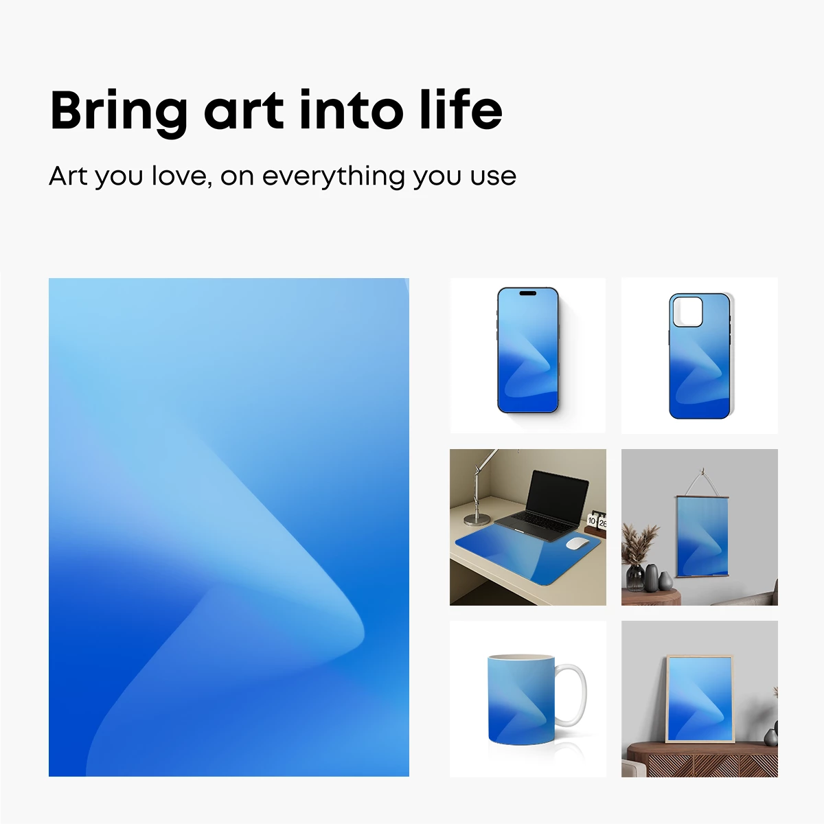 Blue Gradient Elegance: Abstract Flow - Image 2