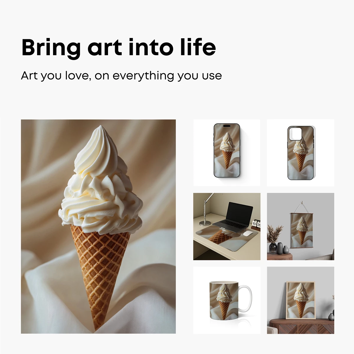 Elegant Swirls of Creamy Delight - Image 2