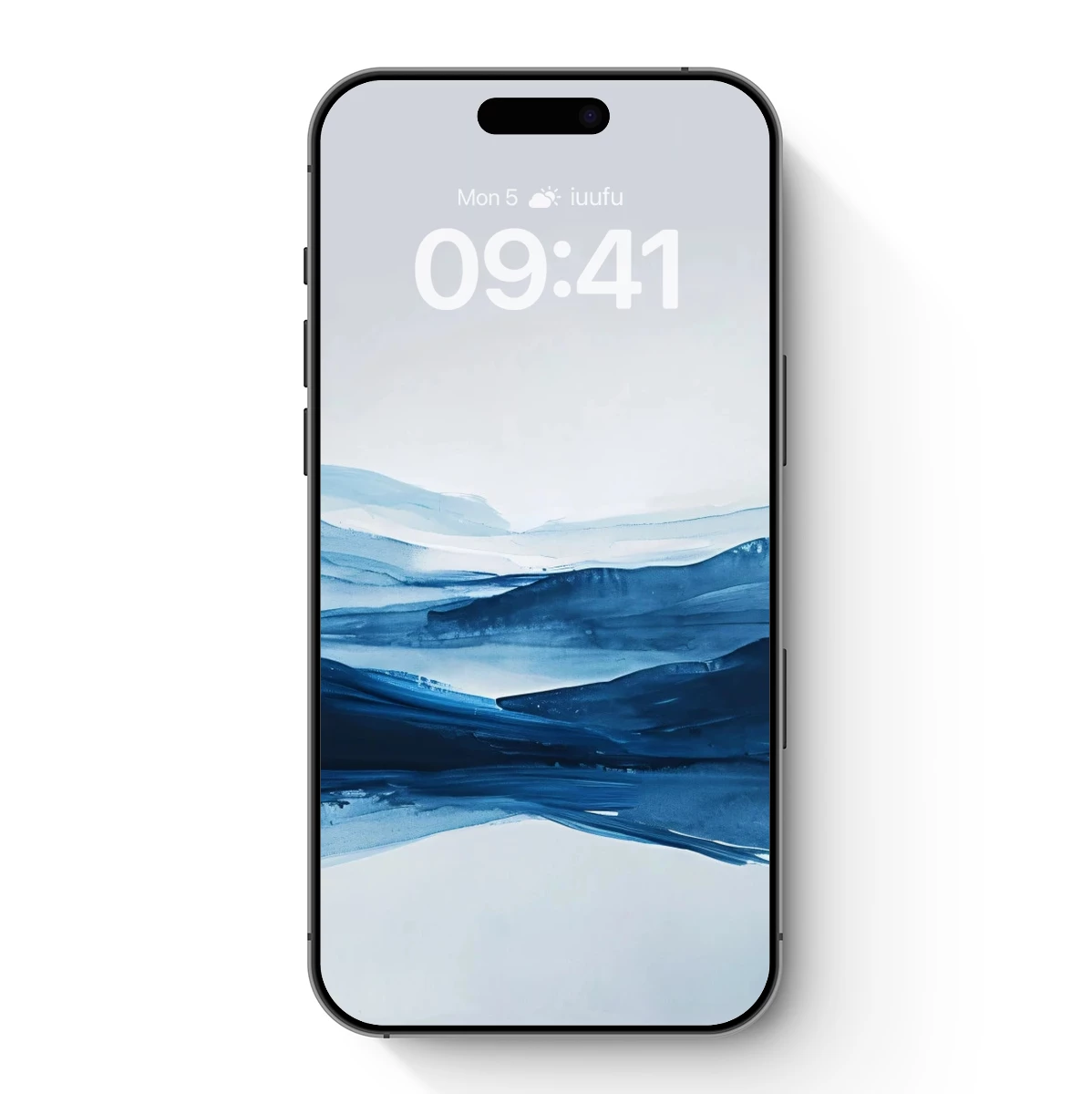 Misty Mountain Mirage: A Monochromatic Blue Odyssey