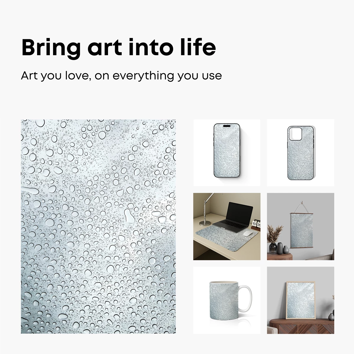 Crystal Droplets: Rain's Artistic Embrace - Image 2