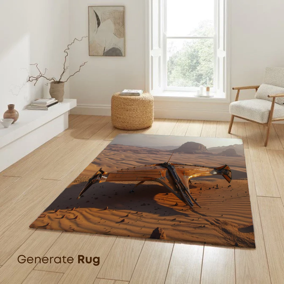 Desert Wings: Futuristic Ship in Sand Dunes - Image 6